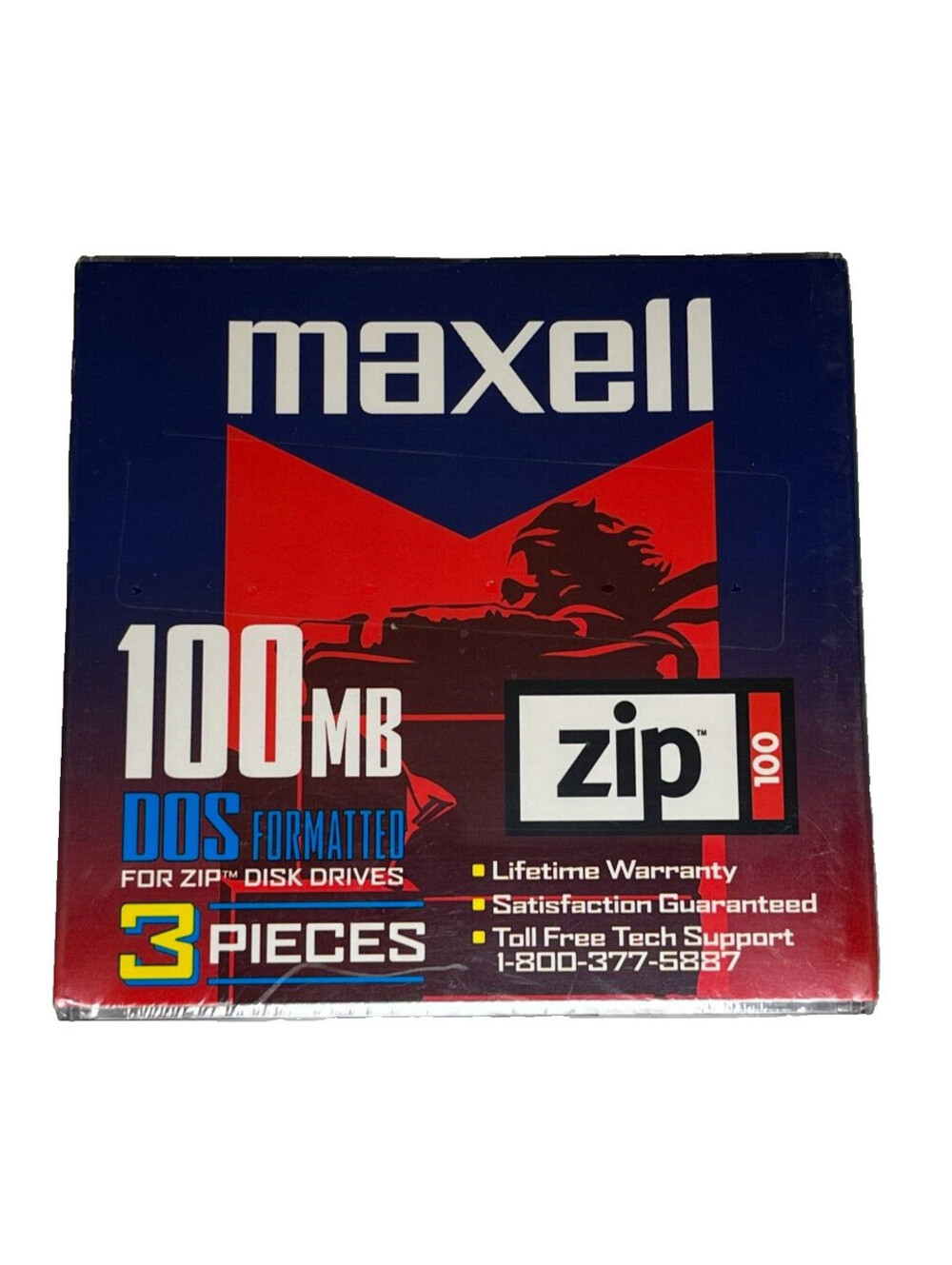 Maxell Zip Disk 3 PK 100 MB Megabyte New Factory Sealed